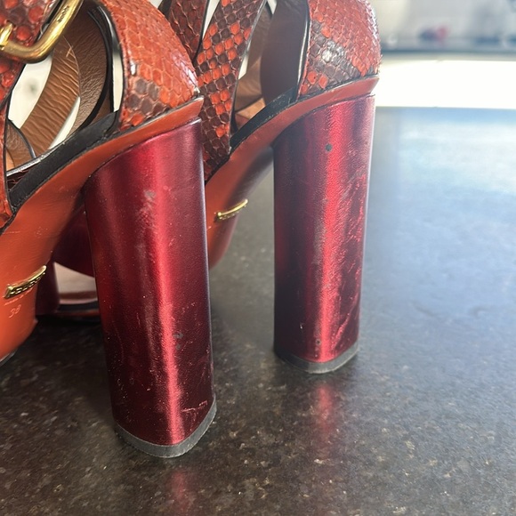 Gucci calfskin and python heels - Picture 6 of 8